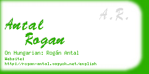 antal rogan business card